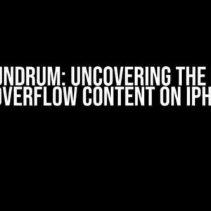 CSS Conundrum: Uncovering the Mystery of Overflow Content on iPhone