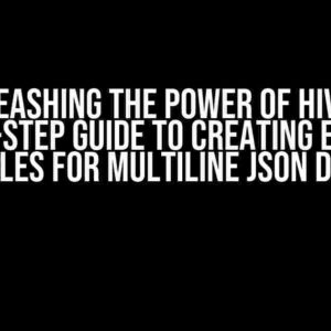 Unleashing the Power of Hive: A Step-by-Step Guide to Creating External Tables for Multiline JSON Data